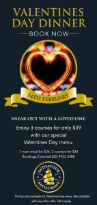 Spoil a loved one this valentine's day - Endeavour Restaurant - East Maitland - Hunter Valley
