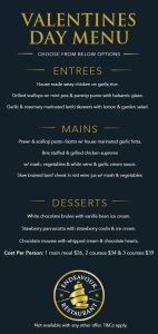Valentines Day - Best Western Endeavour Restaurant - East Maitland - Hunter Valley